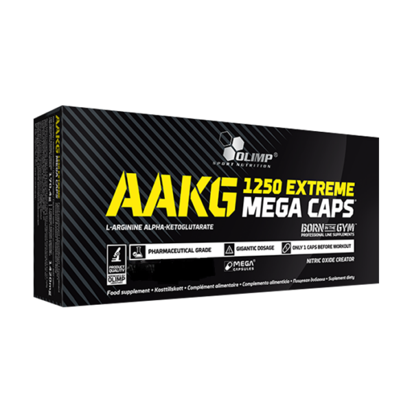 AAKG 1250 Extreme Mega Caps L-Arginin Kapsler 120 stk.